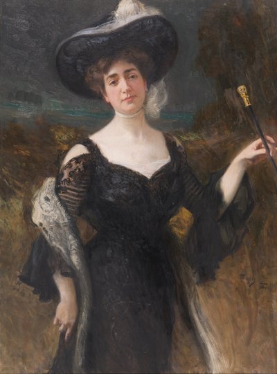 retrato de una dama de Hans Temple