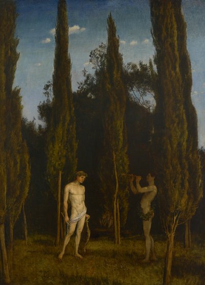Apolo y Marsias de Hans Thoma