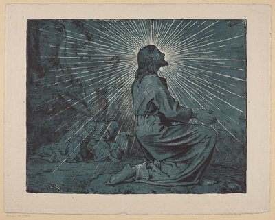 Cristo orando en el Monte de los Olivos de Hans Thoma