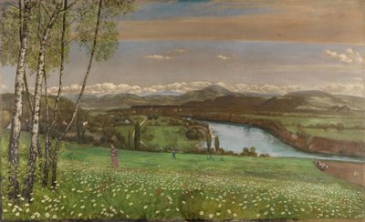 El valle del Rin, cerca de Säckingen de Hans Thoma