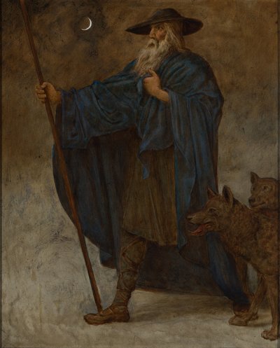 Diciembre (Wotan con lobos) de Hans Thoma