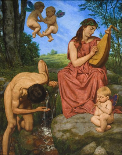La fuente (The Spring) de Hans Thoma