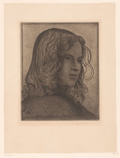 Cabeza de niña de Hans Thoma