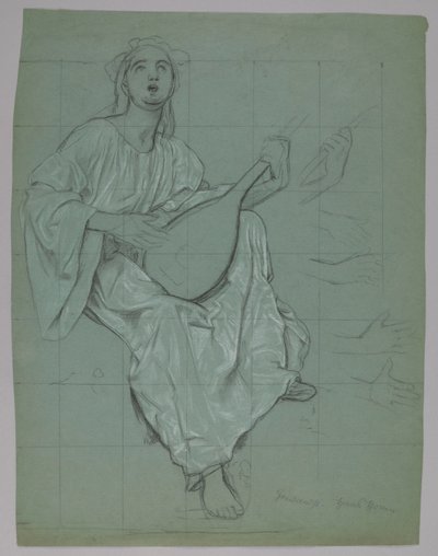 Lutnistka (recto i verso) de Hans Thoma