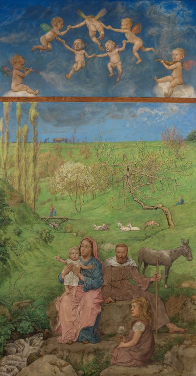 Descanso durante la huida de Hans Thoma