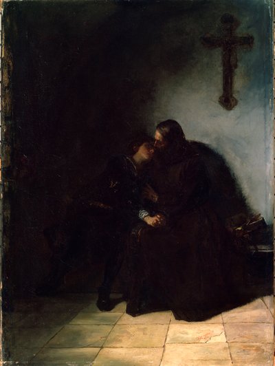 La Despedida de los Convictos, c1860-1900. Pintura alemana de Hans Thoma