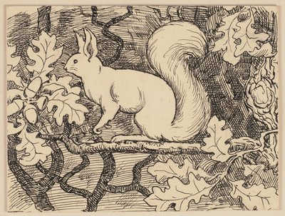 Ilustración del libro de lectura: Eichhorn de Hans Thoma