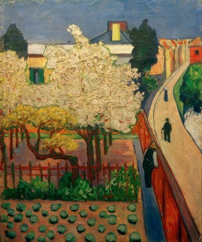 Árboles frutales en flor (Endenich) de Hans Thuar
