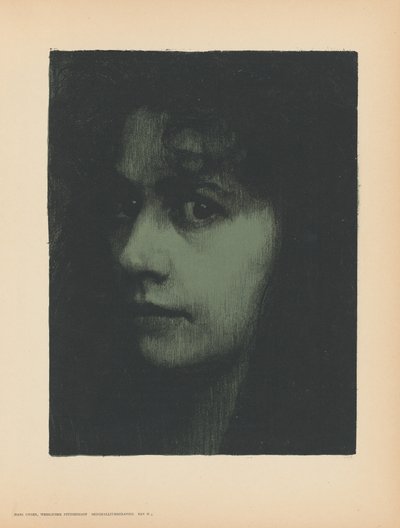 Cabeza de estudio femenina de Hans Unger