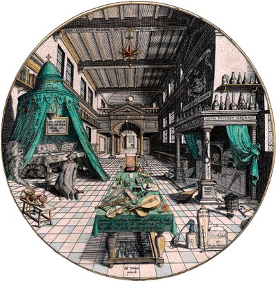 Laboratorio del alquimista de Hans Vredeman de Vries