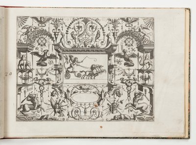 Placa 20, de Grotteßco in diverßche manieren (Varios grotescos) de Hans Vredeman de Vries