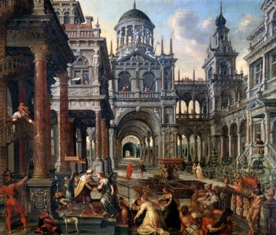 La Reina de Saba ante Salomón de Hans Vredeman de Vries