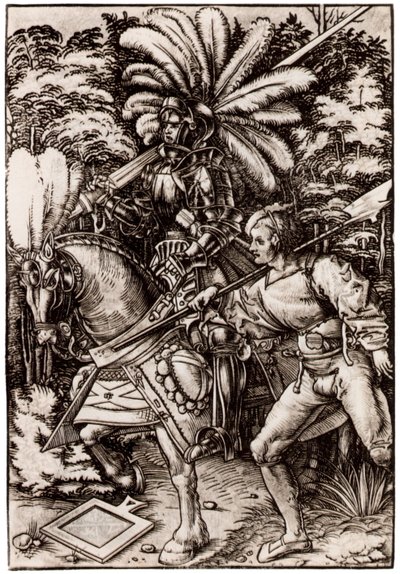 Caballero y alabardero de Hans Wechtlin