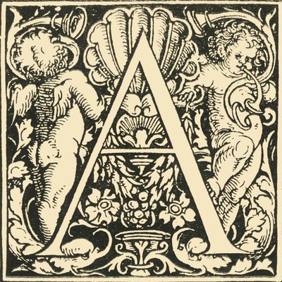 A - Un alfabeto por Hans Weiditz, c. 1520-1521, 1908 de Hans Weiditz