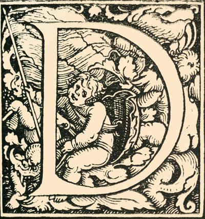D - Un alfabeto por Hans Weiditz, c1520-1521, 1908 de Hans Weiditz