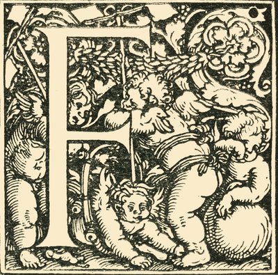 F - Un alfabeto por Hans Weiditz, c1520-1521, 1908 de Hans Weiditz