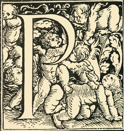 P - Un alfabeto por Hans Weiditz, c. 1520-1521, 1908 de Hans Weiditz