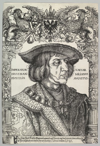 Retrato del Emperador Maximiliano I, 1519 de Hans Weiditz