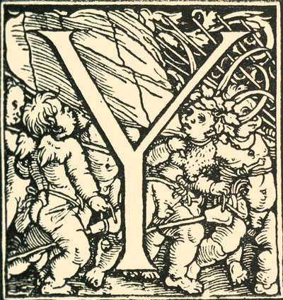 Y - Un alfabeto por Hans Weiditz, c1520-1521, 1908 de Hans Weiditz