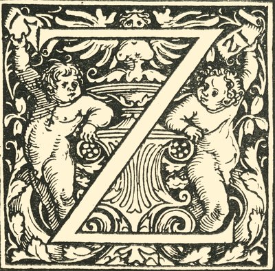 Z - Un alfabeto por Hans Weiditz, c. 1520-1521, 1908 de Hans Weiditz