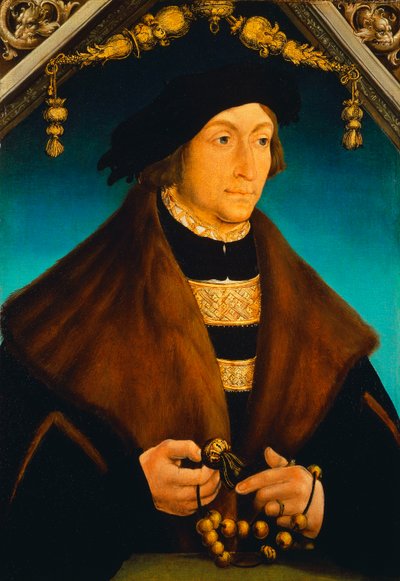 Retrato del Conde Palatino Jorge de Wittelsbach, Obispo de Speyer de Hans Wertinger