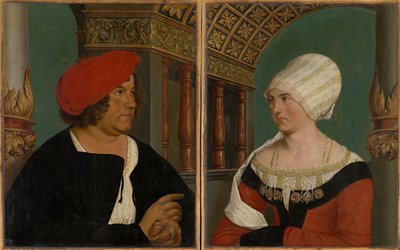 Doble retrato del alcalde de Basilea Jacob Meyer zum Hasen y su esposa Dorothea Kannengiesser de Hans after Holbein the Younger