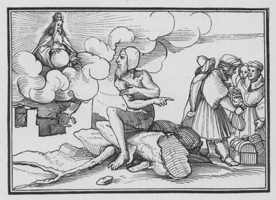 Dios responde a Job desde el torbellino, Job XXXVIII, 1, 2 de Hans after Holbein the Younger