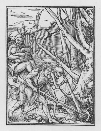 La danza de la muerte: Las consecuencias de la caída de Hans after Holbein the Younger