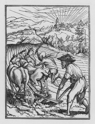 La danza de la muerte: El Labrador de Hans after Holbein the Younger