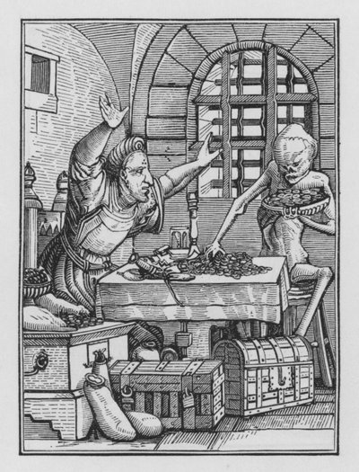 La danza de la muerte: El Avaro de Hans after Holbein the Younger