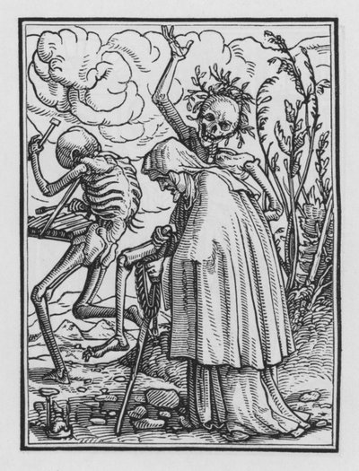 La danza de la muerte: La Anciana de Hans after Holbein the Younger