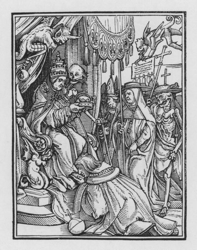 La danza de la muerte: El Papa de Hans after Holbein the Younger