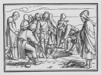 José arrojado a un pozo, Génesis XXXVII, 28 de Hans after Holbein the Younger
