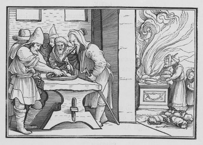 Josías celebra una solemne Pascua, 2 Crónicas XXXV, 1 de Hans after Holbein the Younger