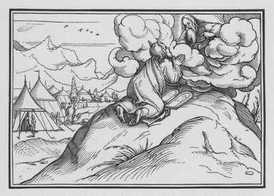 Moisés sube de nuevo al monte, Éxodo XXXIV, 1 de Hans after Holbein the Younger