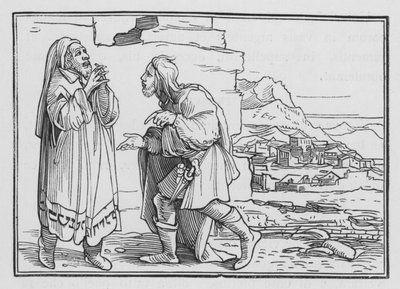 Nehemías llora, ayuna y ora, Nehemías I, 3 de Hans after Holbein the Younger