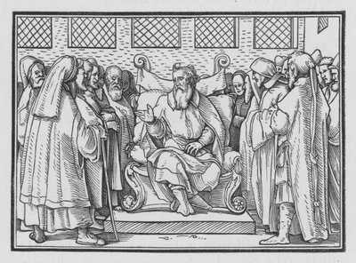 La genealogía desde Adán recitada, 1 Crónicas IX, 1 de Hans after Holbein the Younger