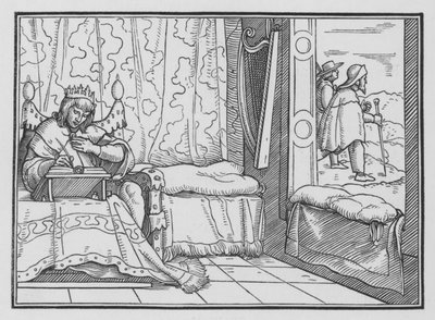 La felicidad de los piadosos, Salmo I, 1 de Hans after Holbein the Younger