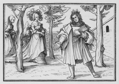 El amor de la iglesia hacia Cristo, Cantar de los Cantares I, 14 de Hans after Holbein the Younger