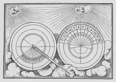 El regreso de la sombra del sol diez grados en el reloj de Acaz, Isaías XXXVIII, 8 de Hans after Holbein the Younger