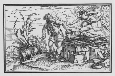 La prueba de la fe de Abraham, Génesis XXII, 10 de Hans after Holbein the Younger