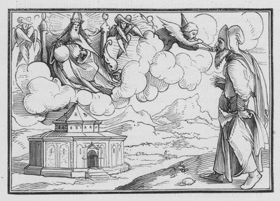 La visión de Isaías, Isaías VI, 6 de Hans after Holbein the Younger
