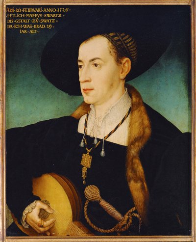 Matthaeus Schwarz, banquero, socio de la familia de banqueros Fugger de Augsburgo, financieros del emperador Karl V ... de Hans or Johan Maler