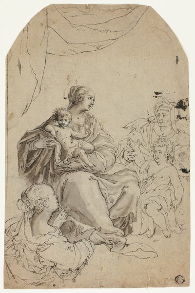 La Virgen con el Niño y los santos Isabel, Juan y Ana de Hans von Aachen