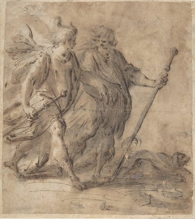 Tobías y el ángel de Hans von Aachen