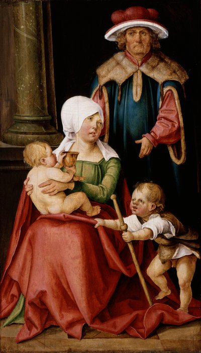 María Salomé y Zebedeo con sus hijos Santiago el Mayor y Juan Evangelista de Hans von Kulmbach
