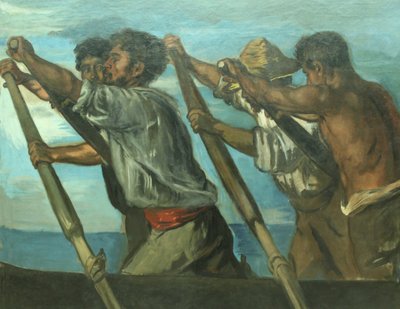 Alemán: Ruderer. Estudio de los frescos de la Estación Zoológica de Nápoles Los Remeros de Hans von Marées