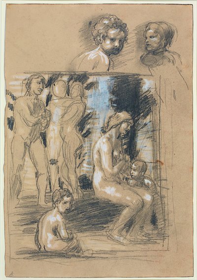 Estudio para la composición de En Elogio de la Modestia de Hans von Marées