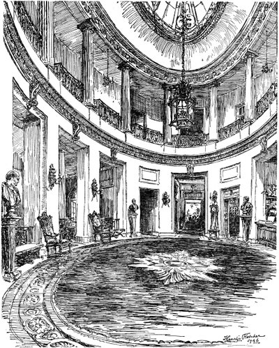 Vestíbulo de entrada del club RAC, Pall Mall, Londres, 1946 de Hanslip Fletcher