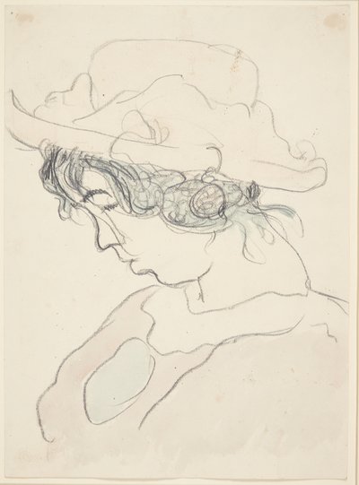 Niña con sombrero rosa, hermana del artista Anna de Harald Giersing